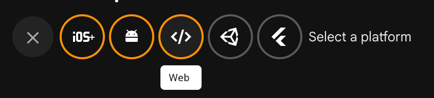 Firebase add web app step